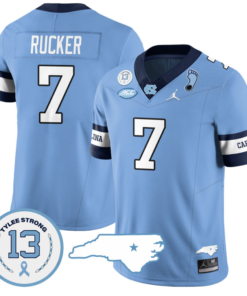 Kaimon Rucker Jersey #7 North Carolina Tar Heels Vapor College Football Stitched Alternate Blue