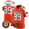 Leslie O'neal Jersey #99 Oklahoma State Cowboys Leslie O'neal Patch Vapor Limited College Football Stitched Orange Alternate