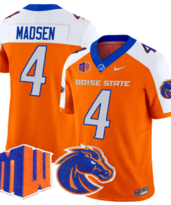 Maddux Madsen Jersey #4 Boise State Broncos Vapor Limited College Football Stitched Orange Alternate