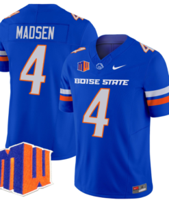 Maddux Madsen Jersey #4 Boise State Broncos Vapor Limited College Football Stitched Royal