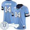 Max Johnson Jersey #14 North Carolina Tar Heels Vapor College Football Stitched Alternate Blue