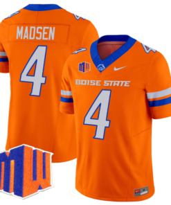 Maddux Madsen Jersey #4 Boise State Broncos Vapor Limited College Football Stitched Orange