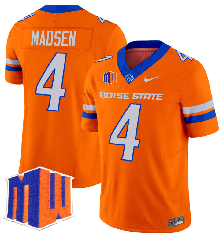 Maddux Madsen Jersey #4 Boise State Broncos Vapor Limited College Football Stitched Orange 8 Maddux Madsen Jersey #4 Boise State Broncos Vapor Limited College Football Stitched Orange