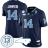 Max Johnson Jersey #14 North Carolina Tar Heels Vapor College Football Stitched Navy
