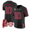 Mac Jones Jersey #10 Alabama Crimson Tide Vapor College Football Limited Stitched Black