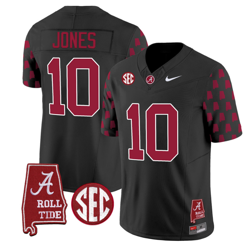 Mac Jones Jersey #10 Alabama Crimson Tide Vapor College Football Limited Stitched Black 8 Mac Jones Jersey #10 Alabama Crimson Tide Vapor College Football Limited Stitched Black