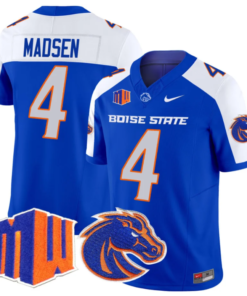 Maddux Madsen Jersey #4 Boise State Broncos Vapor Limited College Football Stitched Royal Alternate