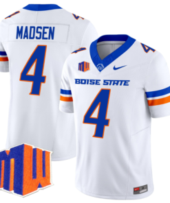 Maddux Madsen Jersey #4 Boise State Broncos Vapor Limited College Football Stitched White
