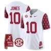 Mac Jones Jersey #10 Alabama Crimson Tide Vapor College Football Limited Stitched Crimson Sleeves