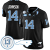Max Johnson Jersey #14 North Carolina Tar Heels Vapor College Football Stitched Black