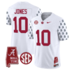 Mac Jones Jersey #10 Alabama Crimson Tide Vapor College Football Limited Stitched White 4 Mac Jones Jersey #10 Alabama Crimson Tide Vapor College Football Limited Stitched White