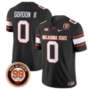 Ollie Gordon II Jersey #0 Oklahoma State Cowboys Leslie O'neal Patch Vapor Limited College Football Stitched Black 4 Ollie Gordon II Jersey #0 Oklahoma State Cowboys Leslie O'neal Patch Vapor Limited College Football Stitched Black