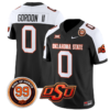 Ollie Gordon II Jersey #0 Oklahoma State Cowboys Leslie O'neal Patch Vapor Limited College Football Stitched Black Alternate