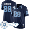 Omarion Hampton Jersey #28 North Carolina Tar Heels Vapor College Football Stitched Navy