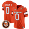 Ollie Gordon II Jersey #0 Oklahoma State Cowboys Leslie O'neal Patch Vapor Limited College Football Stitched Orange