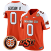 Ollie Gordon II Jersey #0 Oklahoma State Cowboys Leslie O'neal Patch Vapor Limited College Football Stitched Orange Alternate 4 Ollie Gordon II Jersey #0 Oklahoma State Cowboys Leslie O'neal Patch Vapor Limited College Football Stitched Orange Alternate