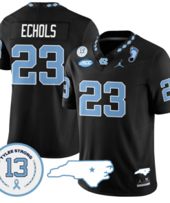 Power Echols Jersey #23 North Carolina Tar Heels Vapor College Football Stitched Black