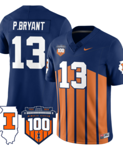 Pat Bryant Jersey #13 Illinois Fighting Vapor Limited College Football Stitched Throwback