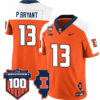 Pat Bryant Jersey #13 Illinois Fighting Vapor Limited College Football Stitched Orange Alternate