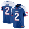 Preston Stone Jersey #2 SMU Mustangs Icy College Football Vapor Limited Blue Alternate 5 Preston Stone Jersey #2 SMU Mustangs Icy College Football Vapor Limited Blue Alternate