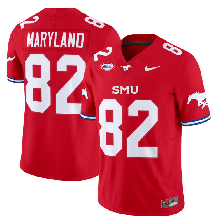 RJ Maryland Jersey #82 SMU Mustangs Icy College Football Vapor Limited Red 8 RJ Maryland Jersey #82 SMU Mustangs Icy College Football Vapor Limited Red
