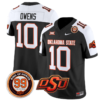 Rashod Owens Jersey #10 Oklahoma State Cowboys Leslie O'neal Patch Vapor Limited College Football Stitched Black Alternate