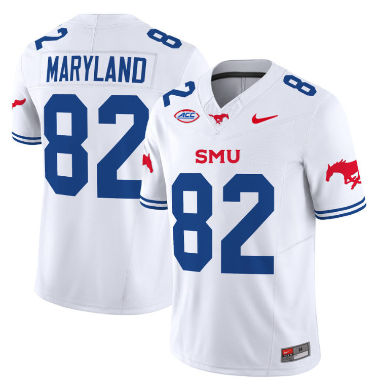 RJ Maryland Jersey #82 SMU Mustangs Icy College Football Vapor Limited White 8 RJ Maryland Jersey #82 SMU Mustangs Icy College Football Vapor Limited White