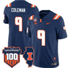 Seth Coleman Jersey #9 Illinois Fighting Vapor Limited College Football Stitched Navy