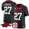 Steve Atwater Jersey #27 Arkansas Razorbacks Vapor Limited College Football Stitched Black
