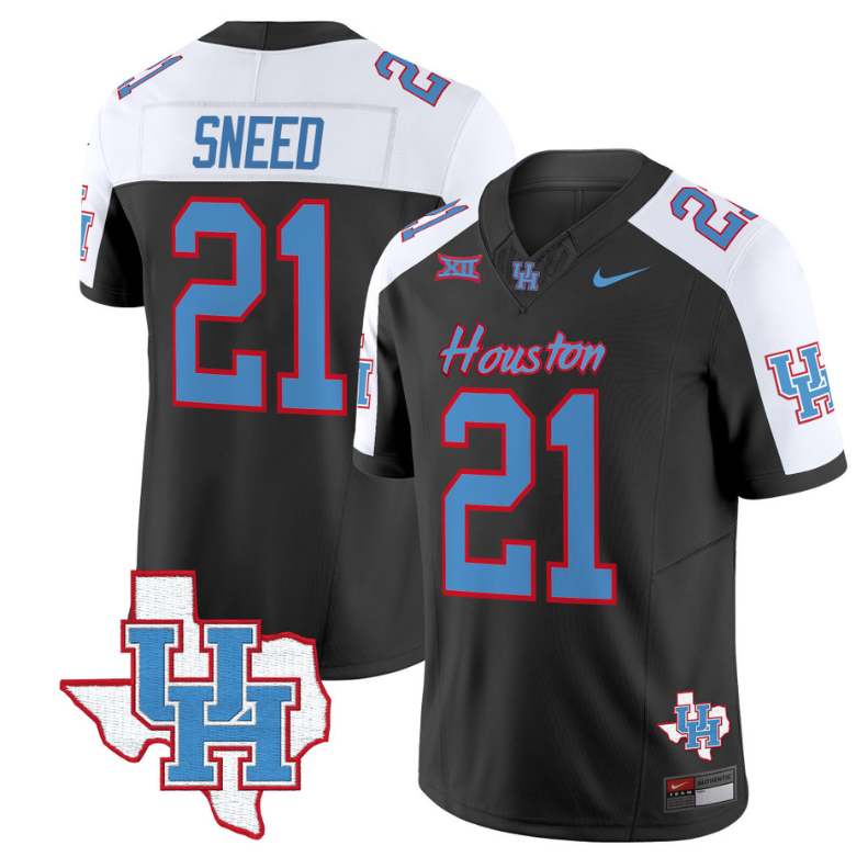 Stacy Sneed Jersey #21 Houston Cougars Oilers Inspired Vapor College Football Limited Stitched Black Alternate 8 Stacy Sneed Jersey #21 Houston Cougars Oilers Inspired Vapor College Football Limited Stitched Black Alternate