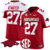 Steve Atwater Jersey #27 Arkansas Razorbacks Vapor Limited College Football Stitched Cardinal Alternate
