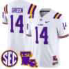 Trey'Dez Green Jersey #14 LSU Tigers 2024 Louisiana Patch Vapor Limited College Football Stitched White 5 Trey'Dez Green Jersey #14 LSU Tigers 2024 Louisiana Patch Vapor Limited College Football Stitched White