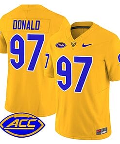 Aaron Donald Jersey #97 Pittsburgh Panthers Vapor Limited College Football Stitched Gold