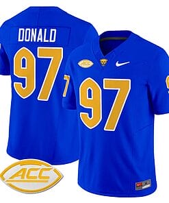 Aaron Donald Jersey #97 Pittsburgh Panthers Vapor Limited College Football Stitched Royal