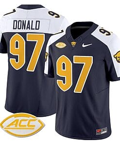 Aaron Donald Jersey #97 Pittsburgh Panthers Vapor Limited College Football Stitched Navy Alternate