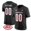 Custom Louisville Cardinals Jersey Name and Number Vapor Football Stitched Black