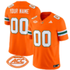 Custom Miami Hurricanes Jersey Name and Number Vapor Football Stitched Orange