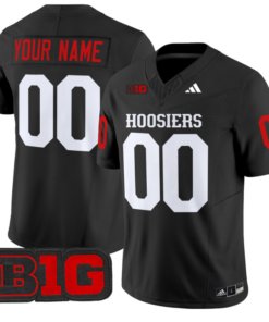 Custom Indiana Hoosiers Jersey Name and Number Vapor Limited Football Black