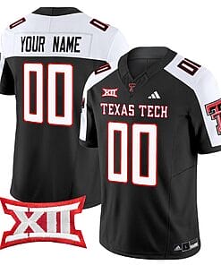 Custom Texas Tech Red Raiders Jersey Name and Number Vapor Limited Football Black Alternate