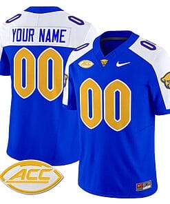 Custom Pittsburgh Panthers Jersey Name and Number Vapor Limited College Football Stitched Royal Alternate