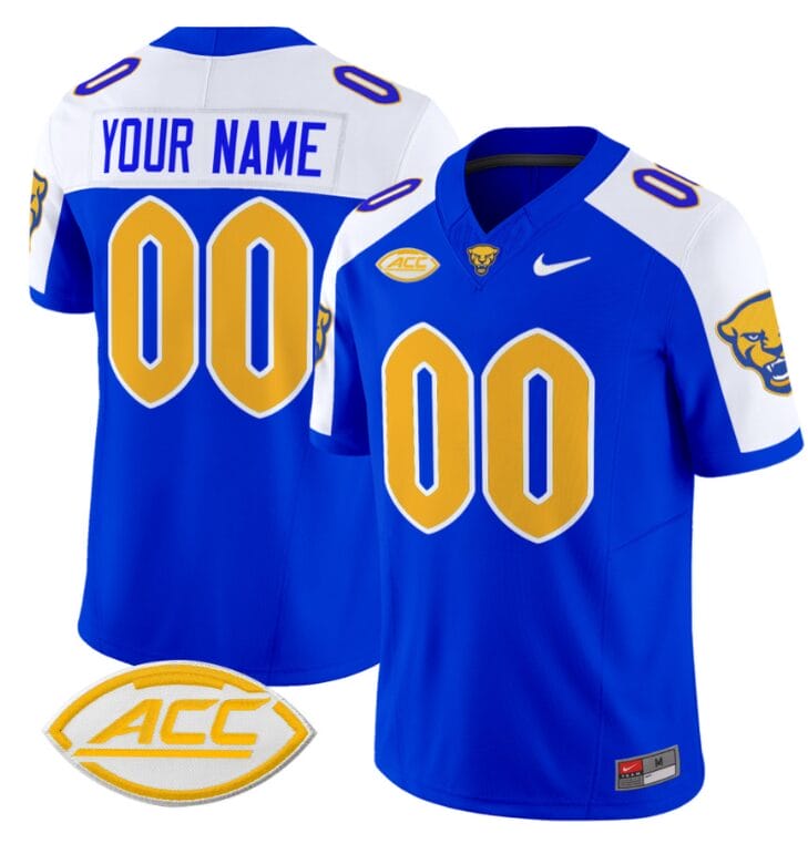 Custom Pittsburgh Panthers Jersey Name and Number Vapor Limited College Football Stitched Royal Alternate 8 Custom Pittsburgh Panthers Jersey Name and Number Vapor Limited College Football Stitched Royal Alternate