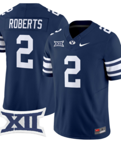 Chase Roberts Jersey #2 BYU Cougars Vapor Limited College Football Stitched Navy