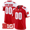 Custom Wisconsin Badgers Jersey Name and Number Vapor Football Stitched Red Alternate