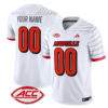 Custom Louisville Cardinals Jersey Name and Number Vapor Football Stitched White