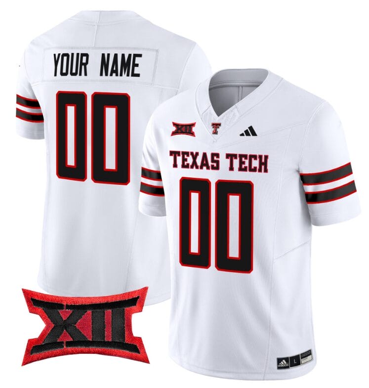 Custom Texas Tech Red Raiders Jersey Name and Number Vapor Limited Football White 8 Custom Texas Tech Red Raiders Jersey Name and Number Vapor Limited Football White