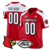 Custom Louisville Cardinals Jersey Name and Number Vapor Football Stitched Red Alternate