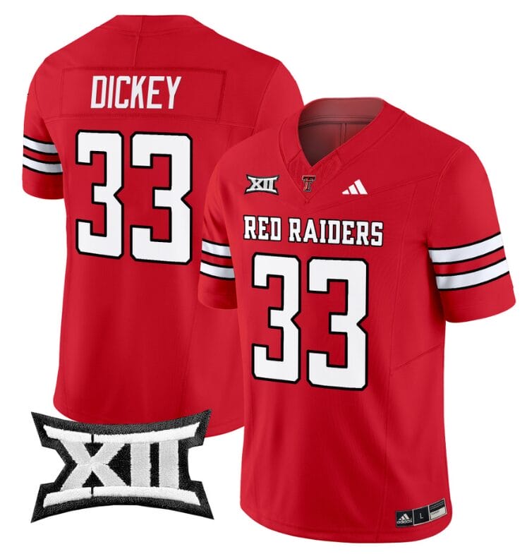 Cameron Dickey Jersey #33 Texas Tech Red Raiders Vapor Limited Football Red 8 Cameron Dickey Jersey #33 Texas Tech Red Raiders Vapor Limited Football Red