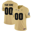 Custom Purdue Boilermakers Jersey Name and Number Vapor Football Stitched Gold