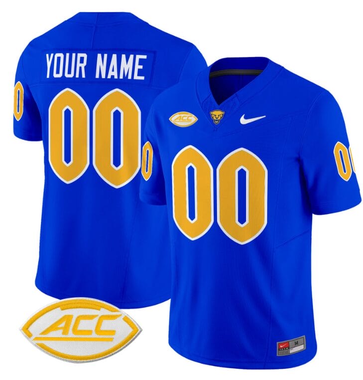 Custom Pittsburgh Panthers Jersey Name and Number Vapor Limited College Football Stitched Royal 8 Custom Pittsburgh Panthers Jersey Name and Number Vapor Limited College Football Stitched Royal