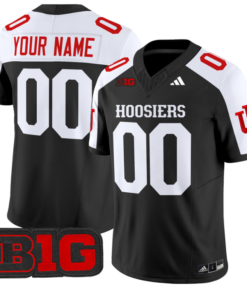 Custom Indiana Hoosiers Jersey Name and Number Vapor Limited Football Black Alternate